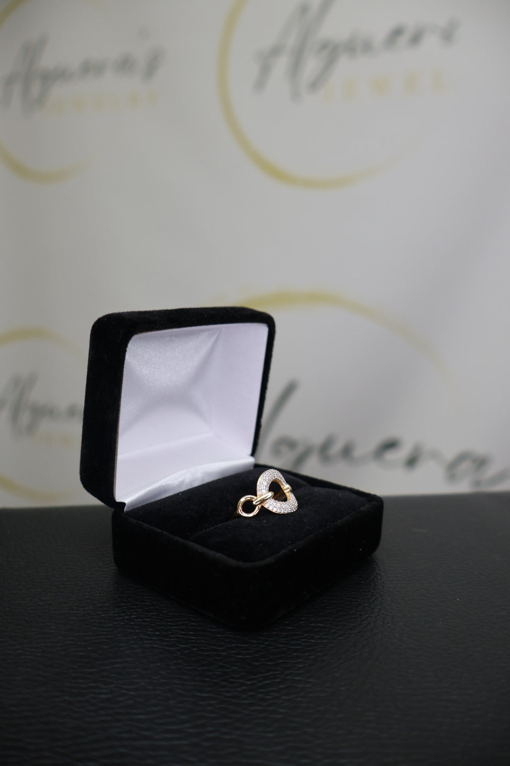 Pavé Circle Charm Ring
