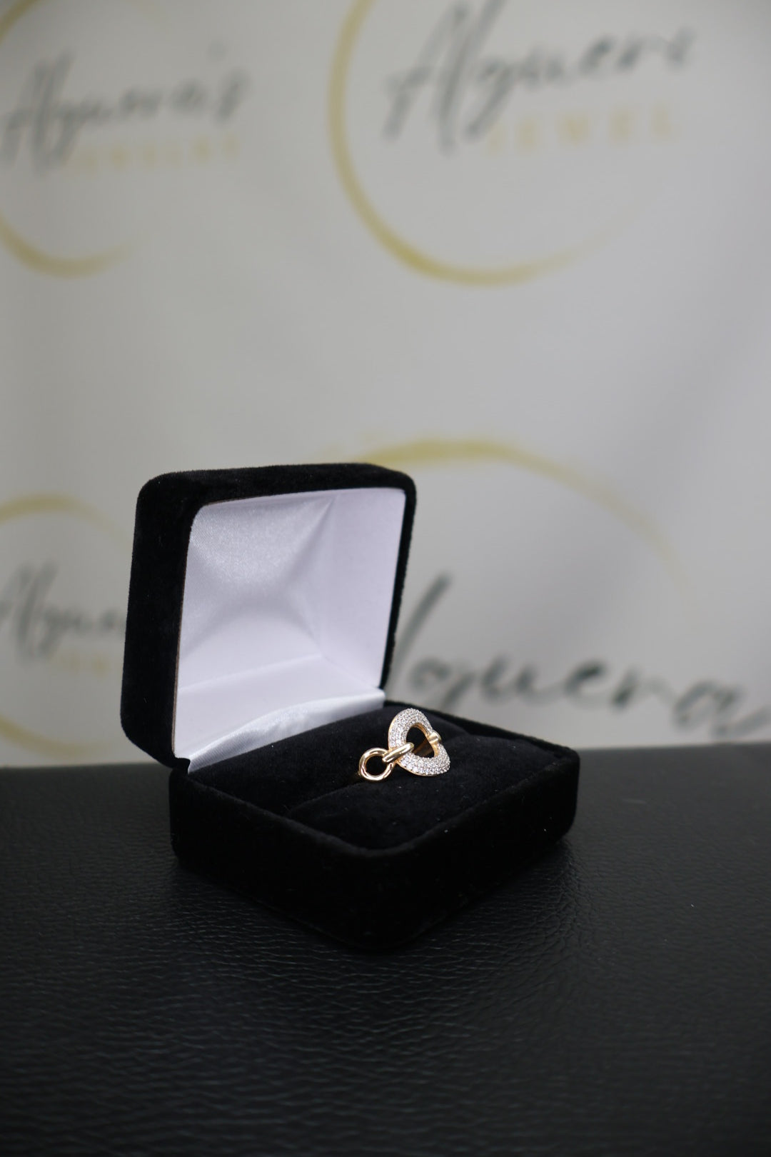 Pavé Circle Charm Ring