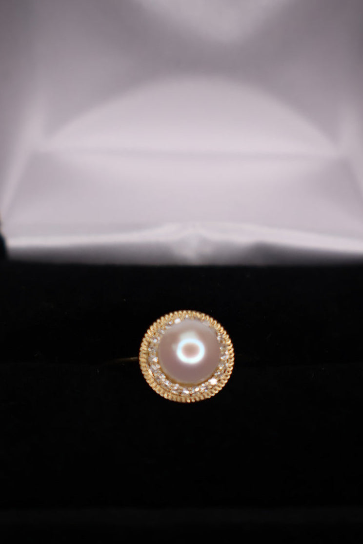 Pearl Halo Ring