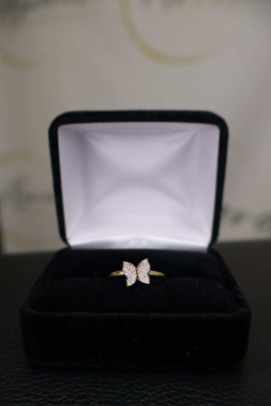 Butterfly Ring with Embellished Cubic Zirconia