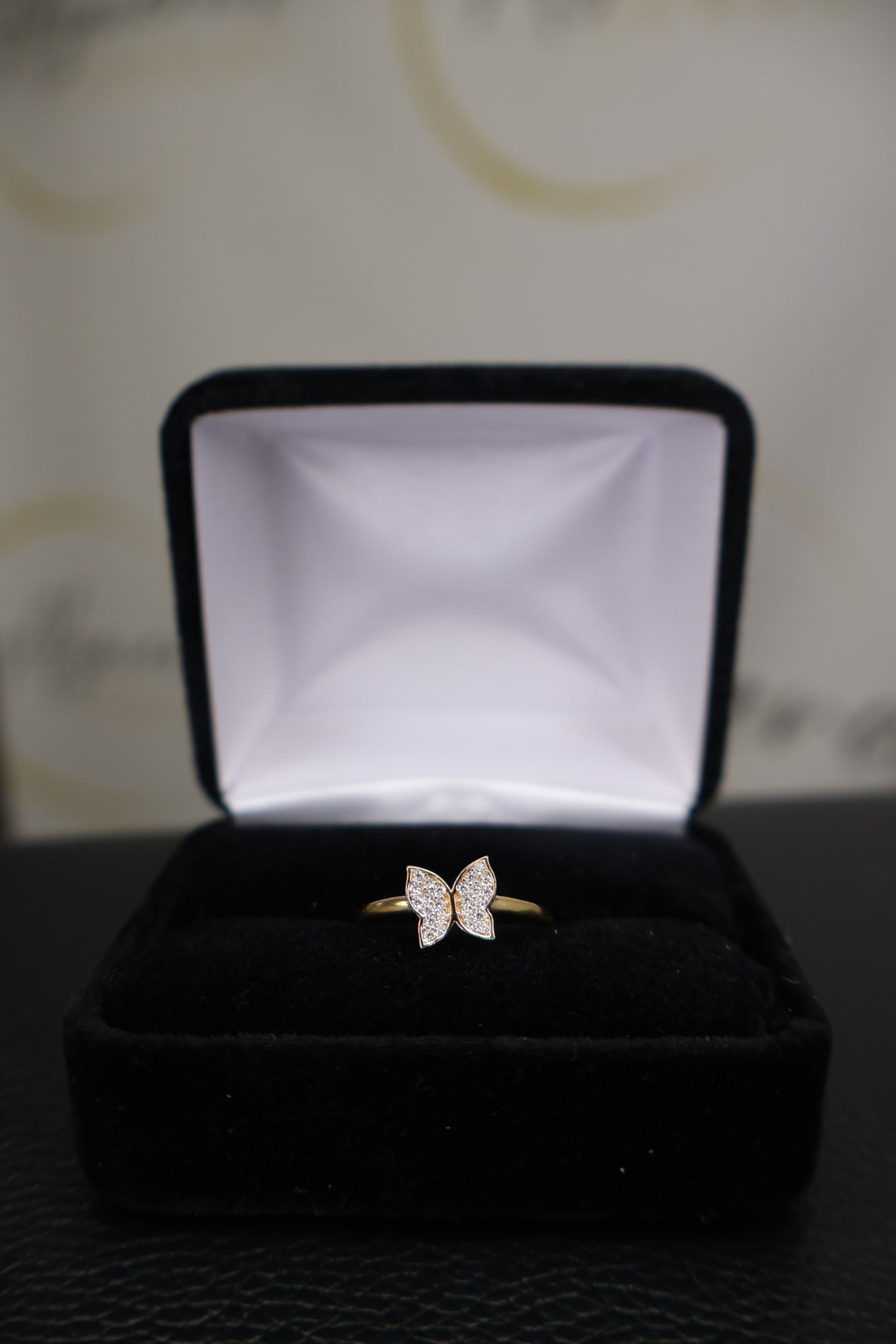 Butterfly Ring with Embellished Cubic Zirconia