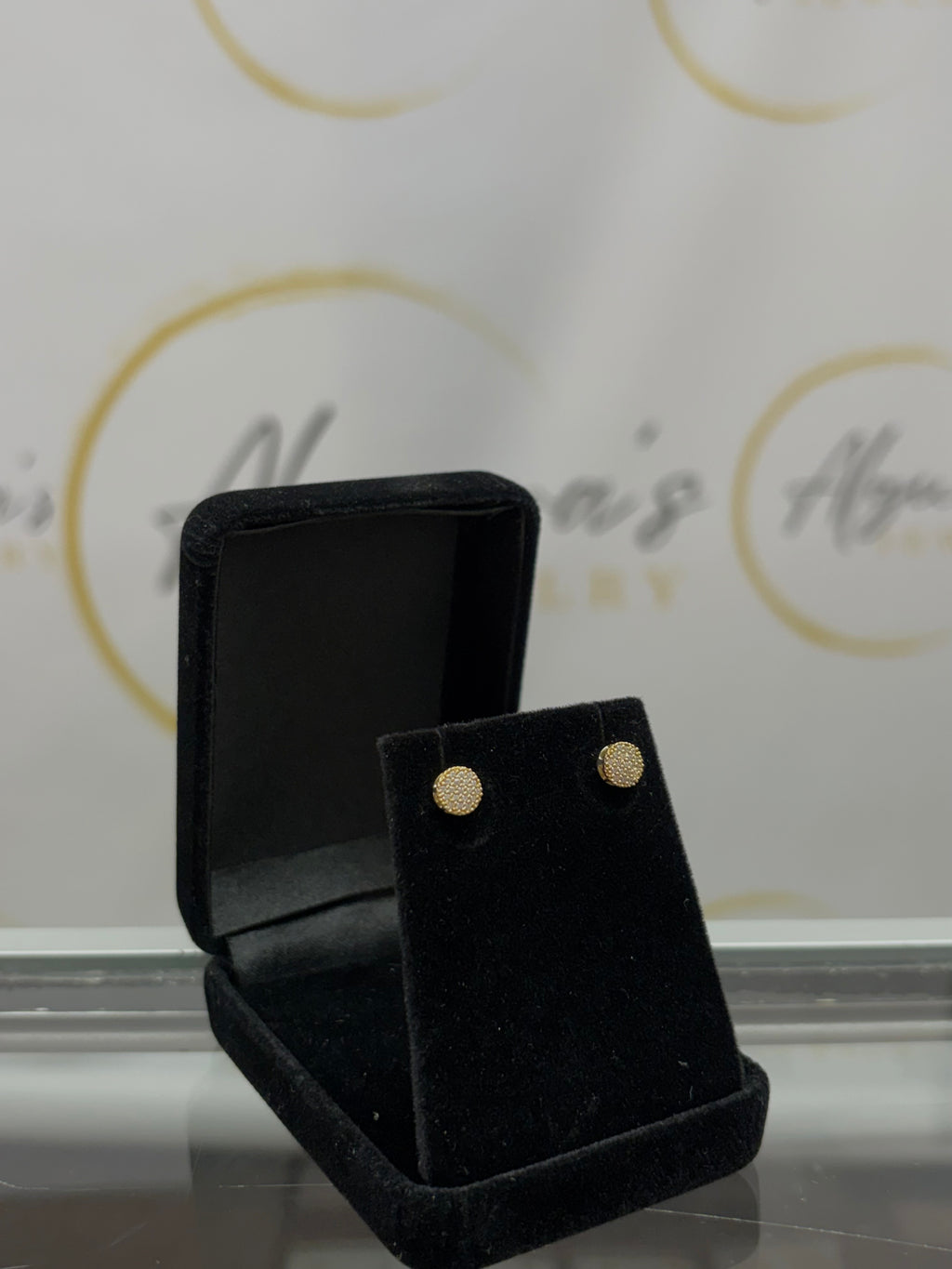 Pavé Disc Stud Earrings