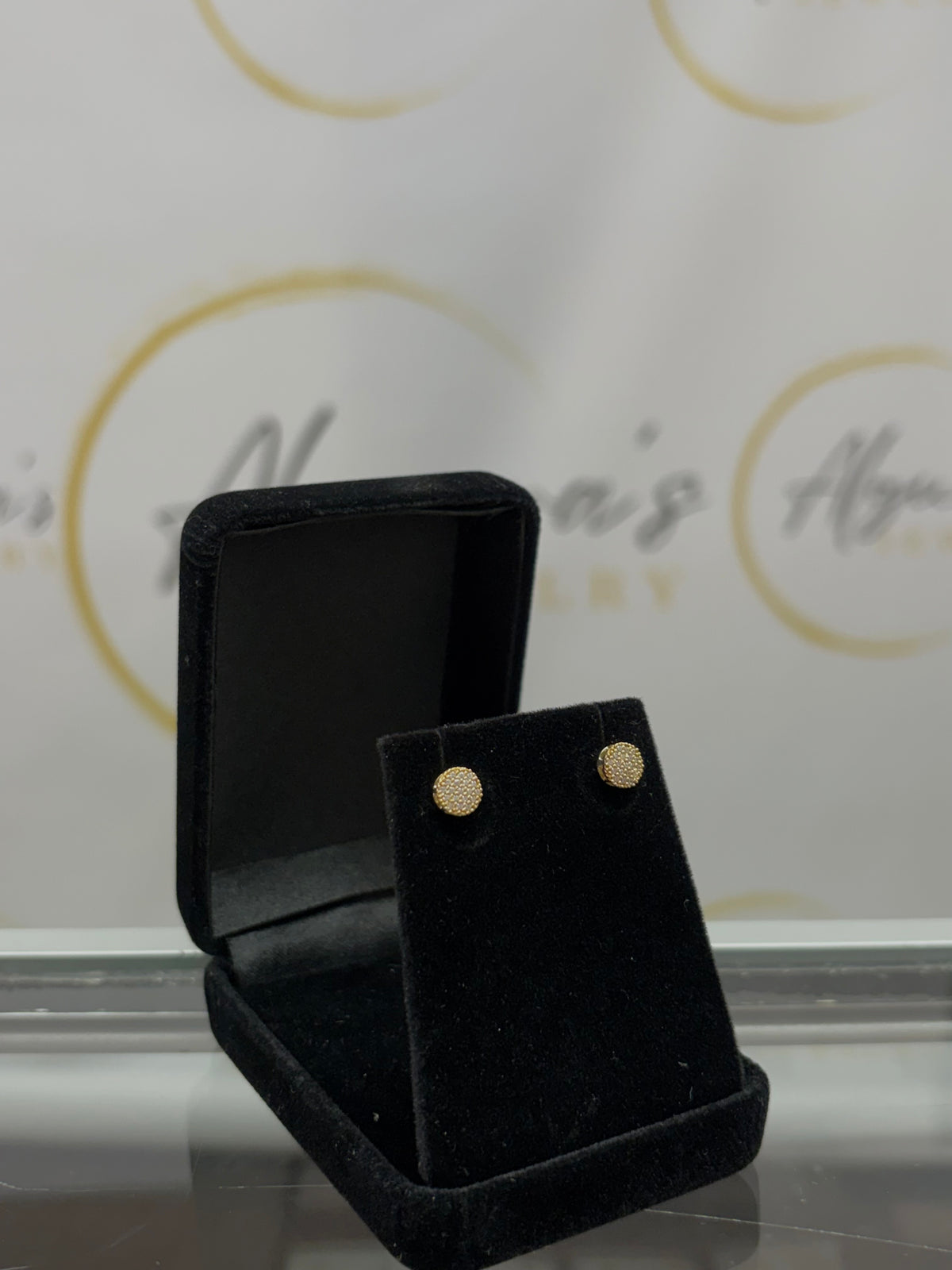 Pavé Disc Stud Earrings
