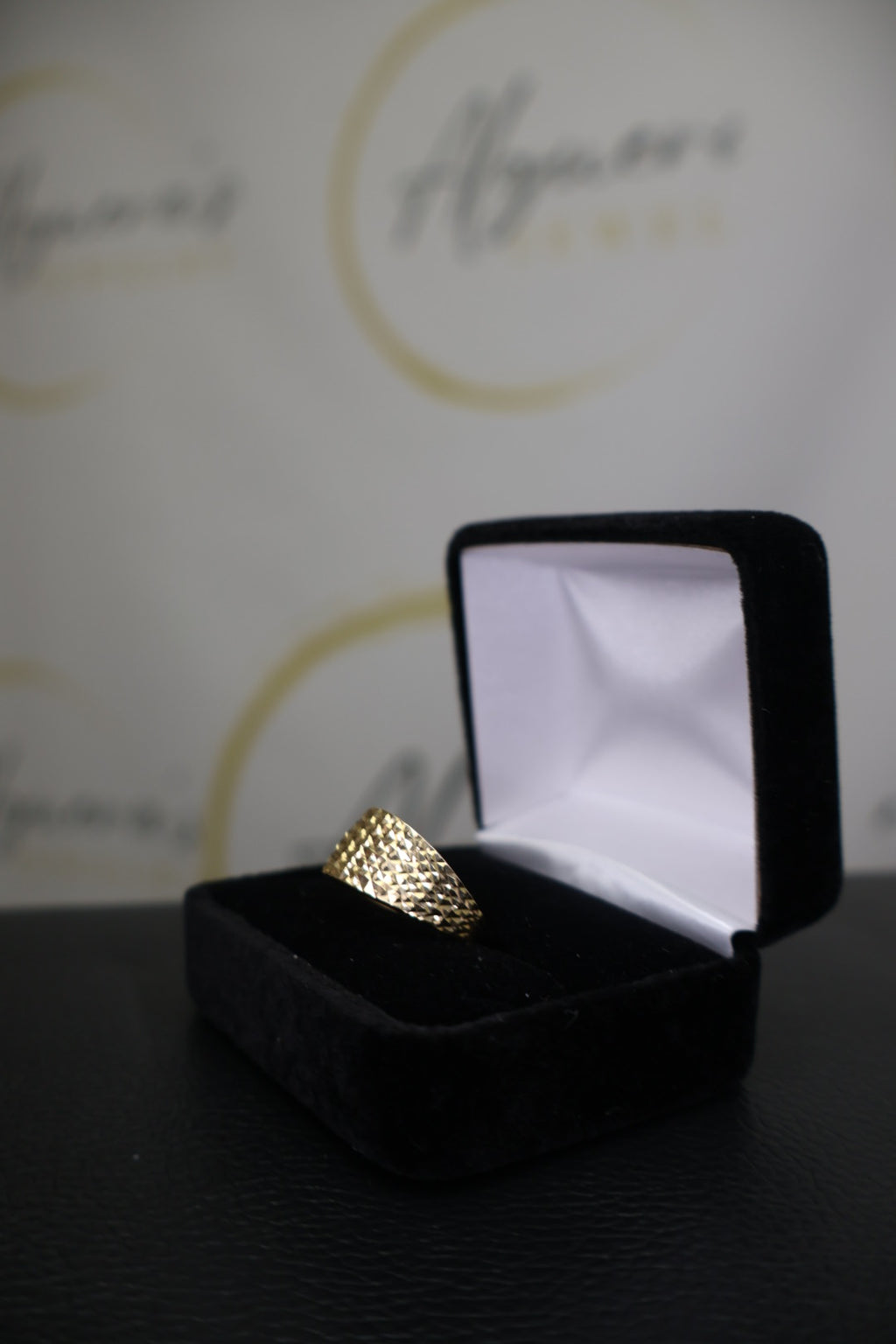 Textured Wide Band Ring