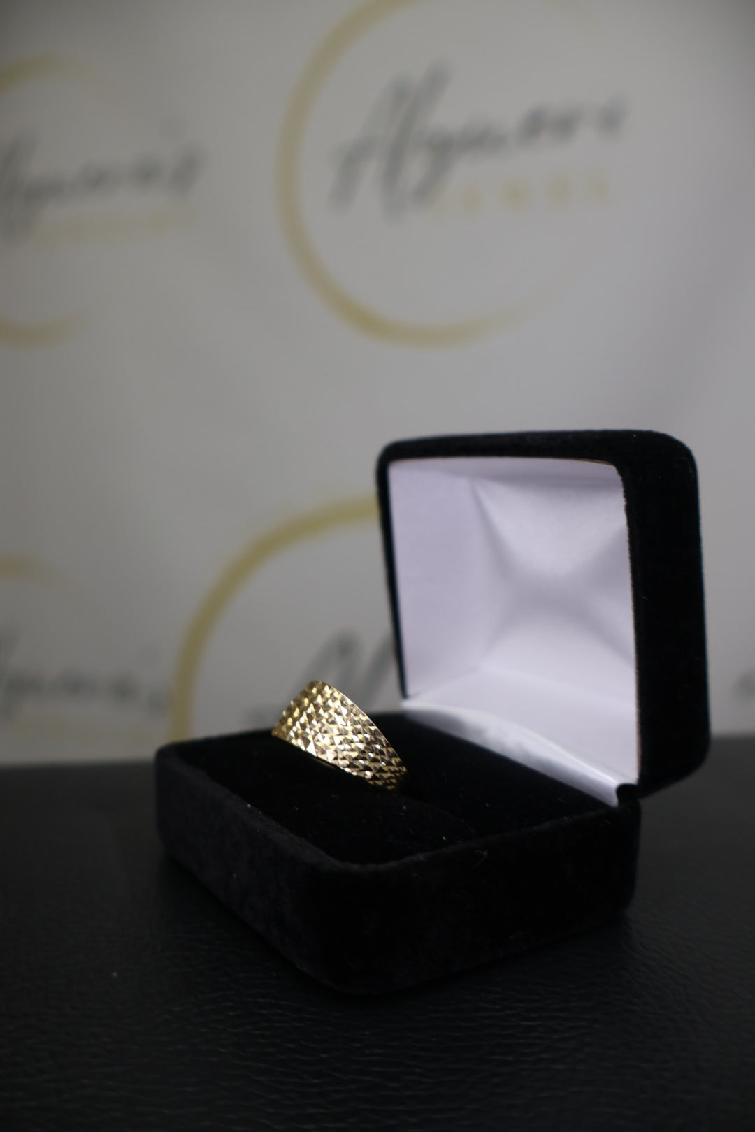 Textured Wide Band Ring