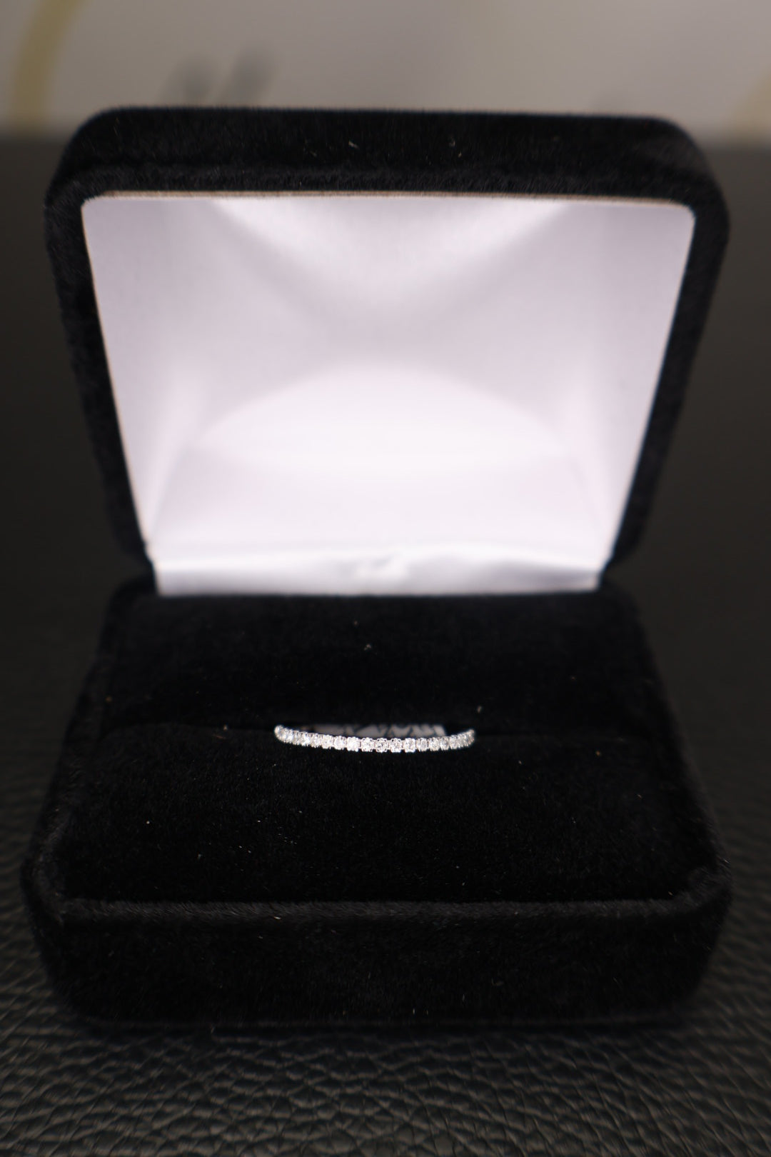 14K White Gold Diamond Band