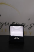 Midnight Sapphire Halo Ring