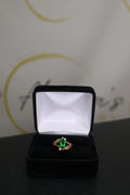 Marquise Emerald Bypass Ring