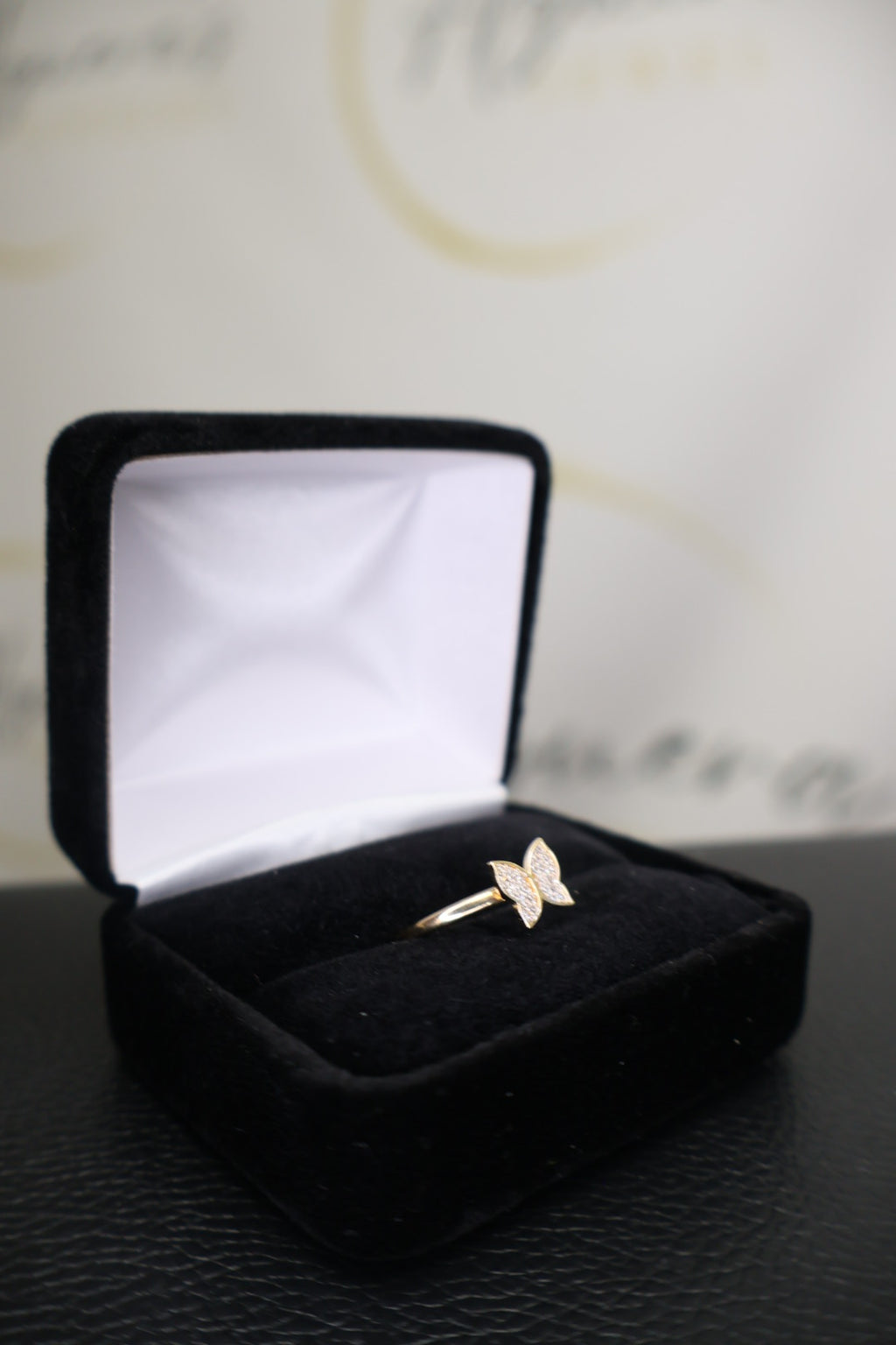 Butterfly Ring with Embellished Cubic Zirconia