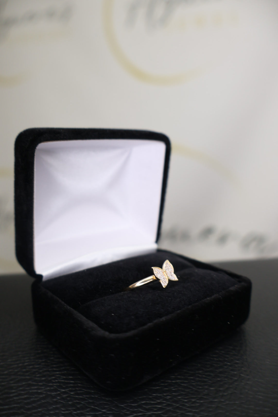 Butterfly Ring with Embellished Cubic Zirconia