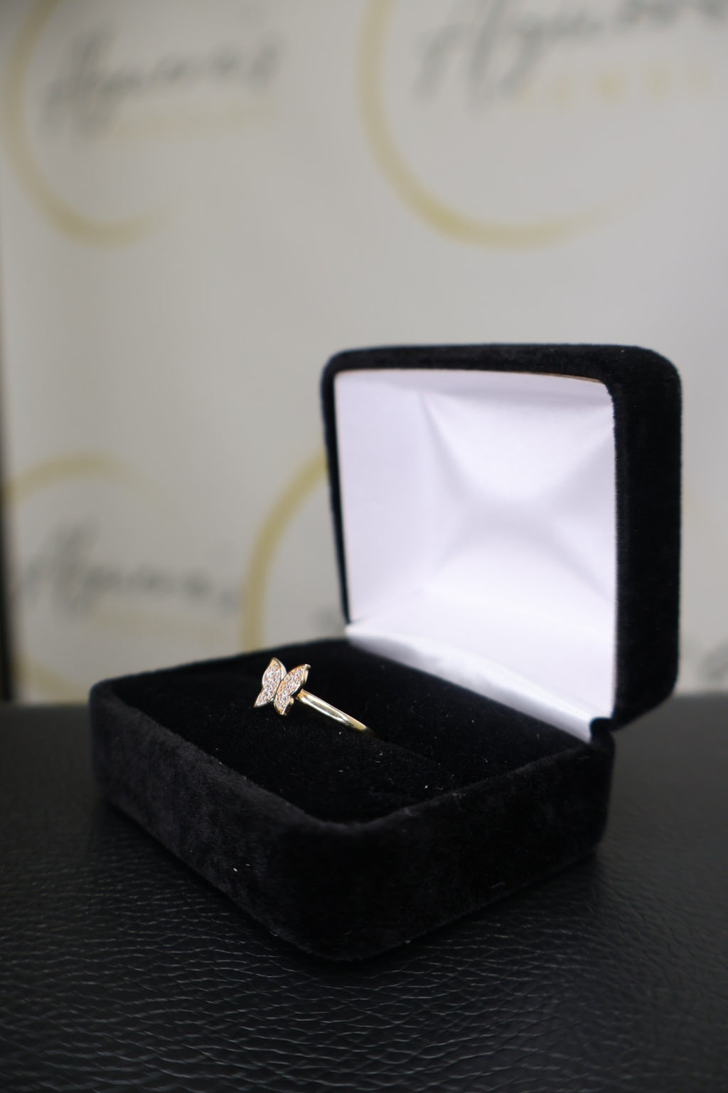 Butterfly Ring with Embellished Cubic Zirconia