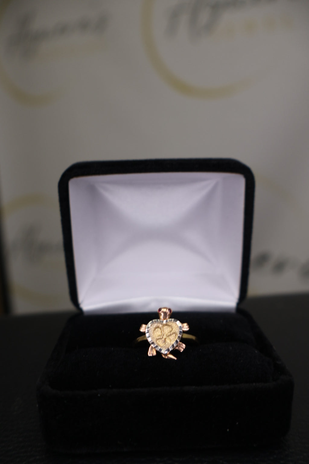Heart Shell Turtle Ring
