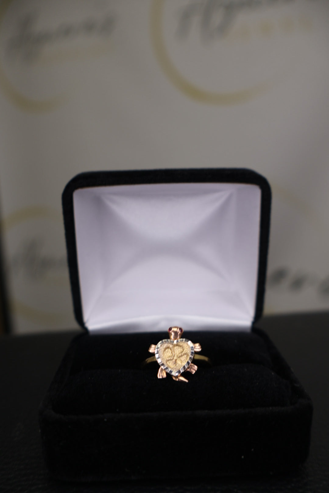 Heart Shell Turtle Ring