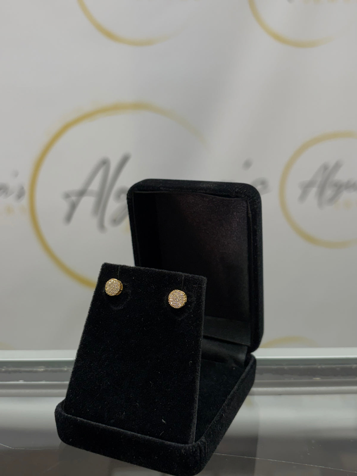 Pavé Disc Stud Earrings