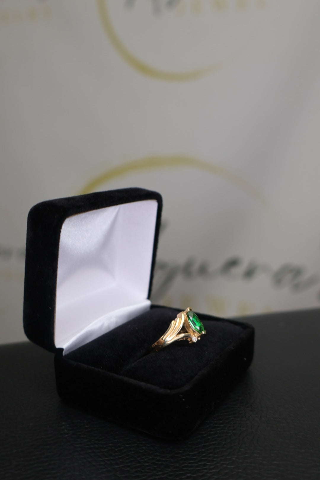 Marquise Emerald Bypass Ring