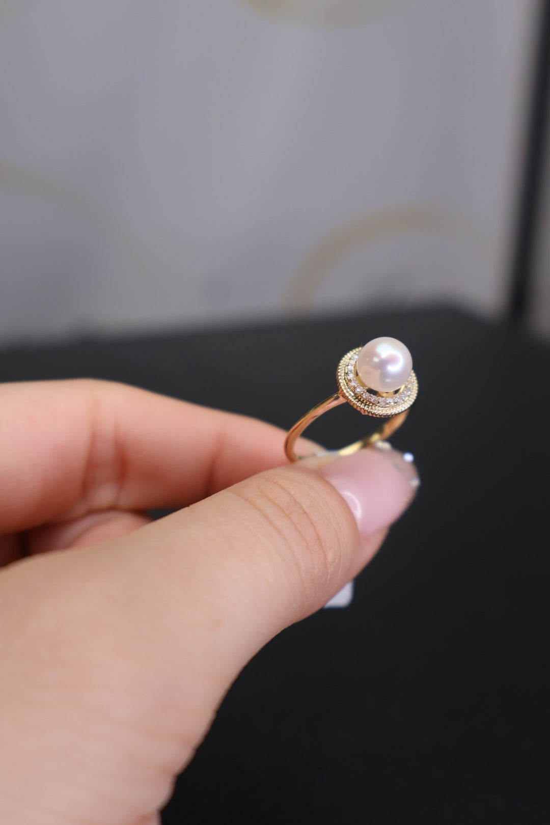 Pearl Halo Ring