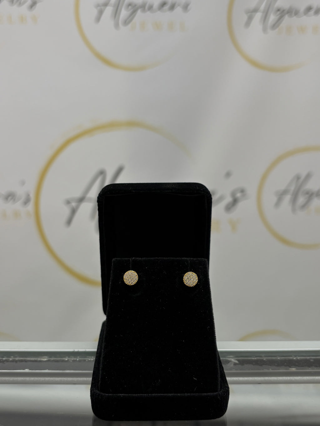 Pavé Disc Stud Earrings