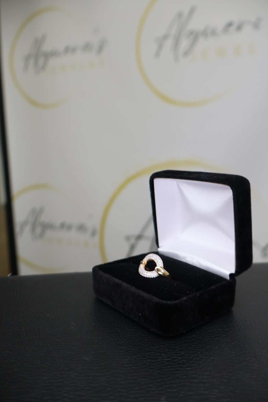 Pavé Circle Charm Ring