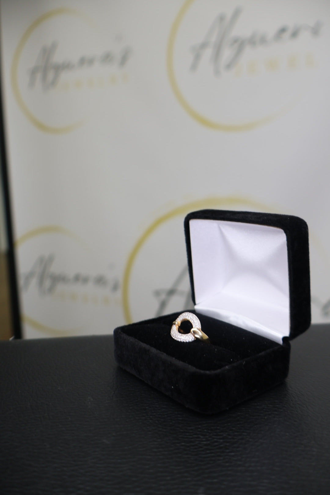 Pavé Circle Charm Ring