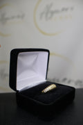Ribbed Gold Band Ring