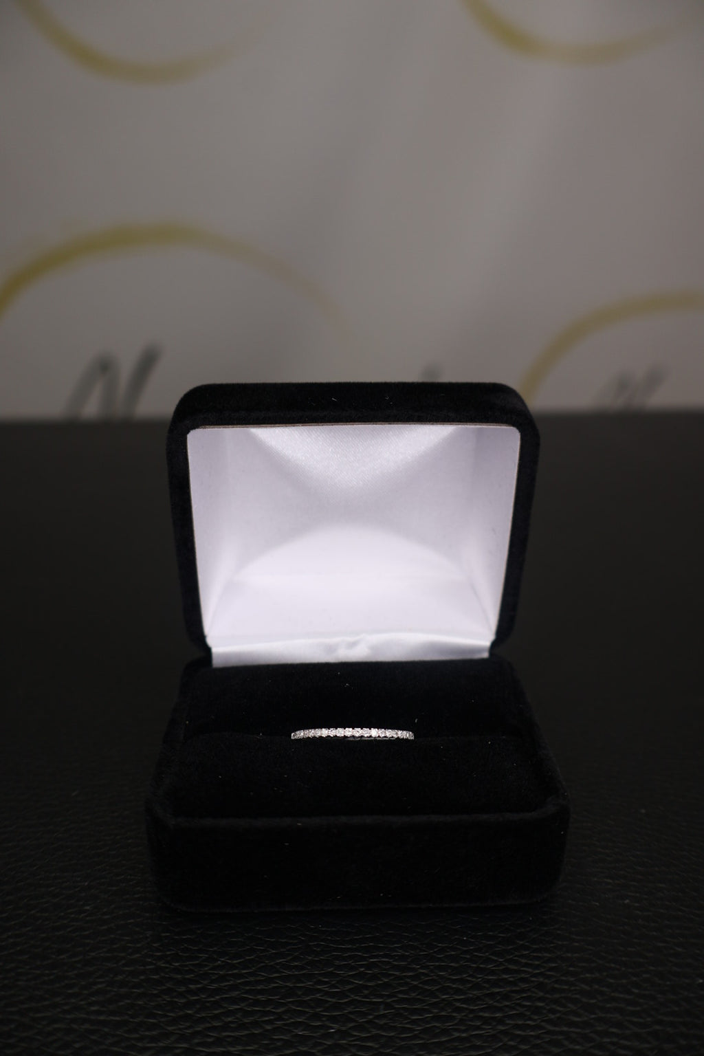 14K White Gold Diamond Band