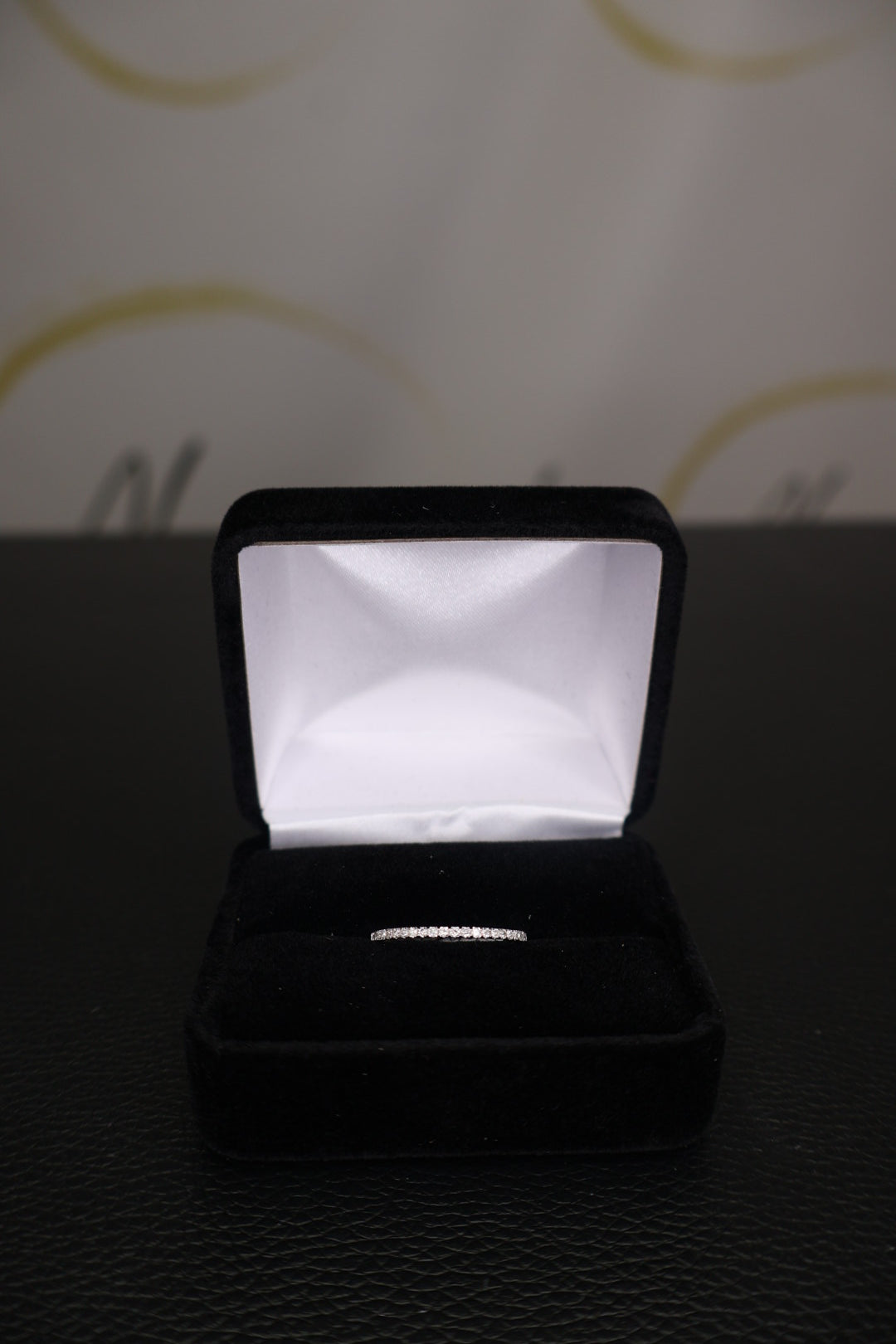 14K White Gold Diamond Band