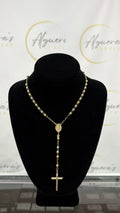 Two-tone rosary-style necklace