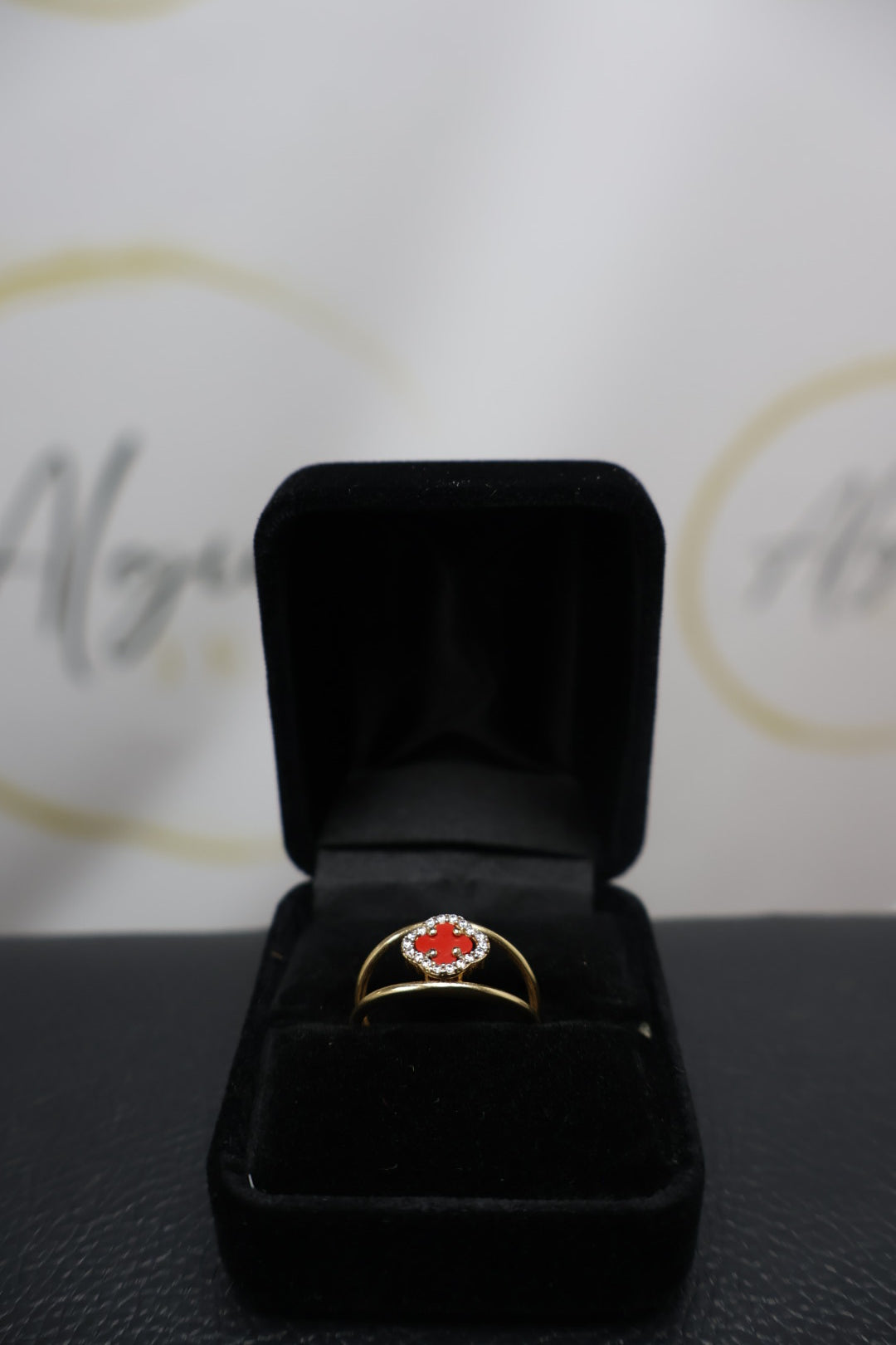 Poppy Halo Ring
