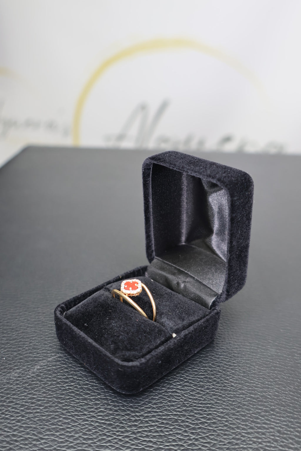 Poppy Halo Ring